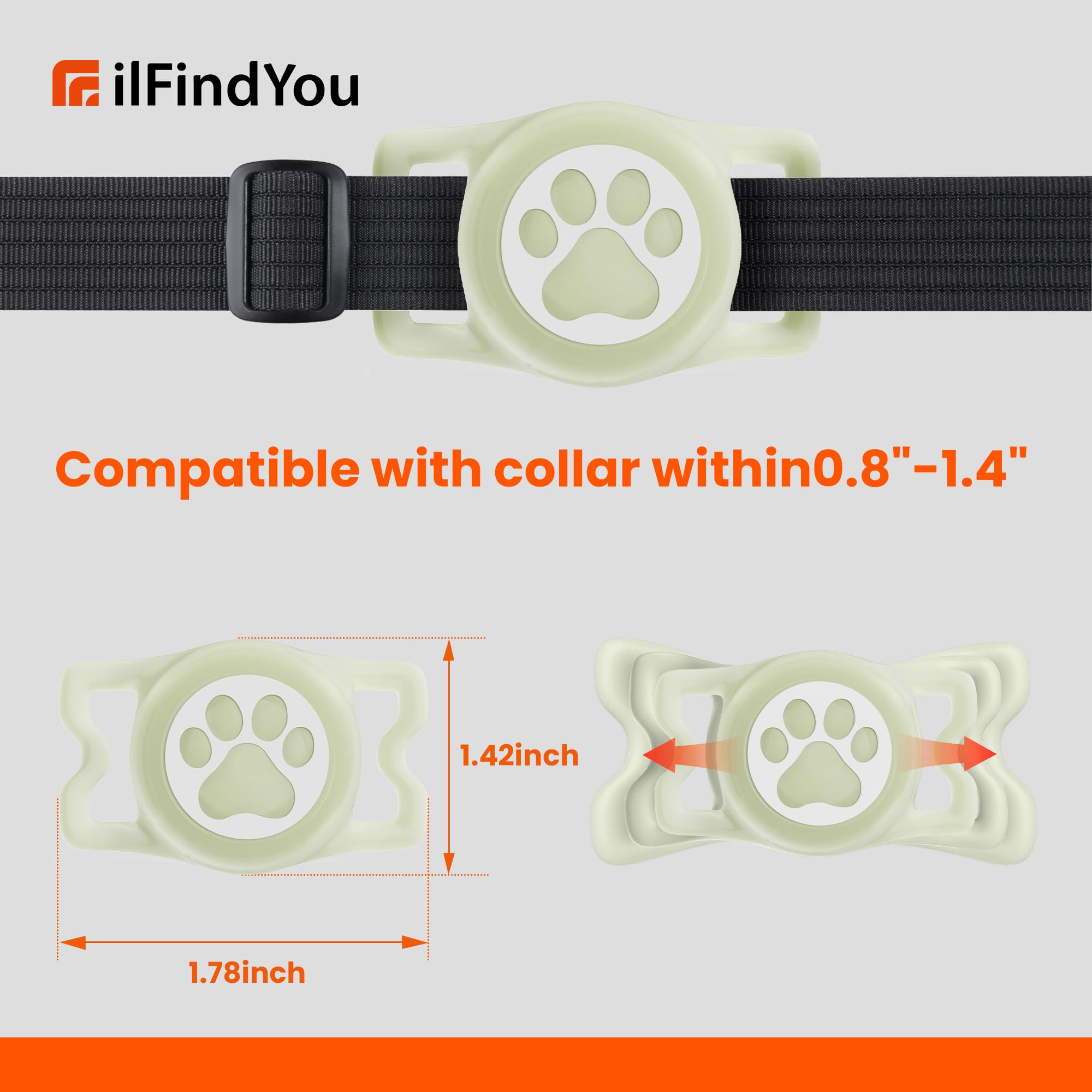 ILFINDYOU durable silicone AirTag holder feels flexible and light for daily adventures.