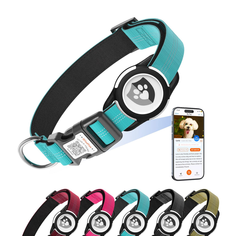 ILFINDYOU reflective dog collar buckle close-up for durable daily wear