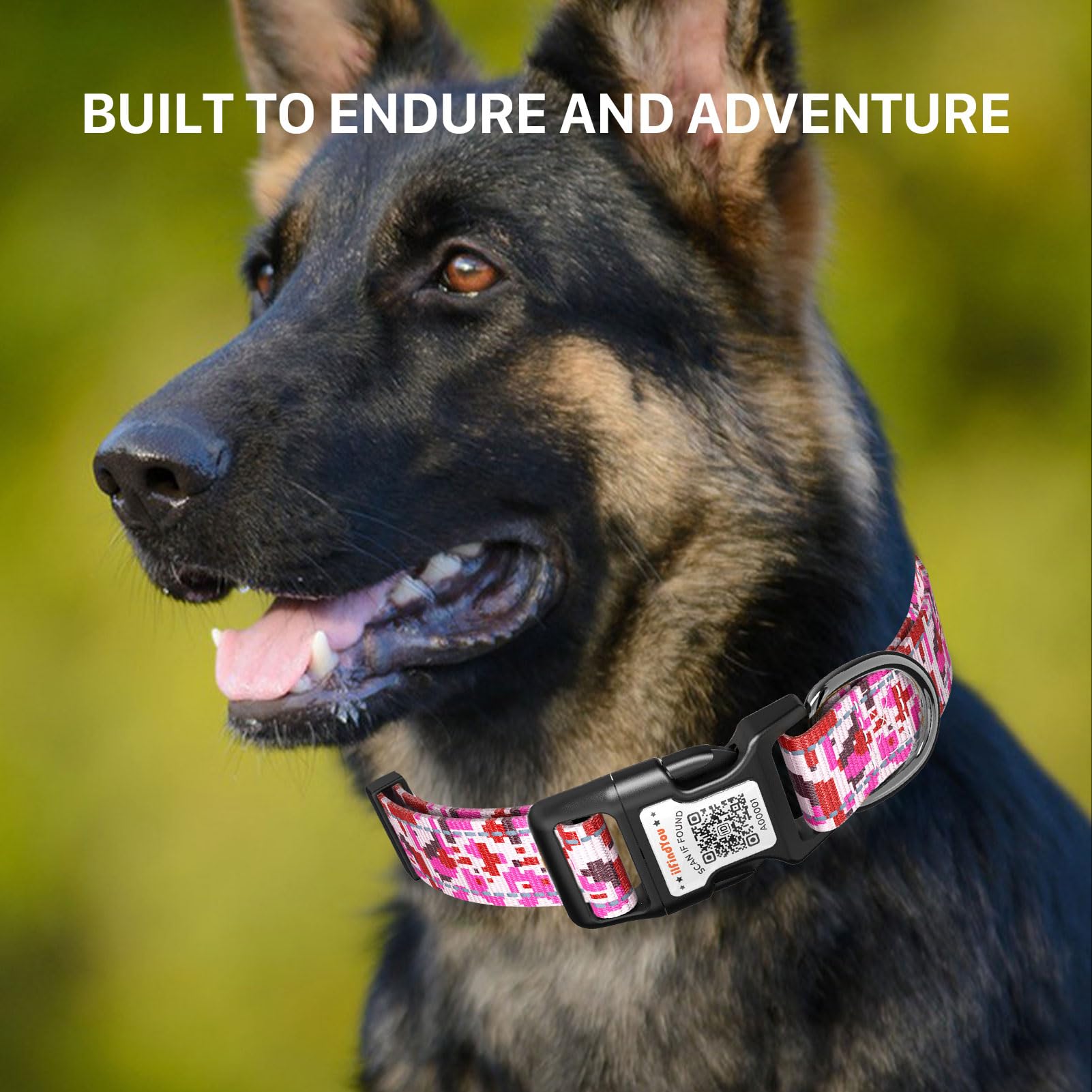 ILFINDYOU reflective dog collar nighttime stitching boosts visibility