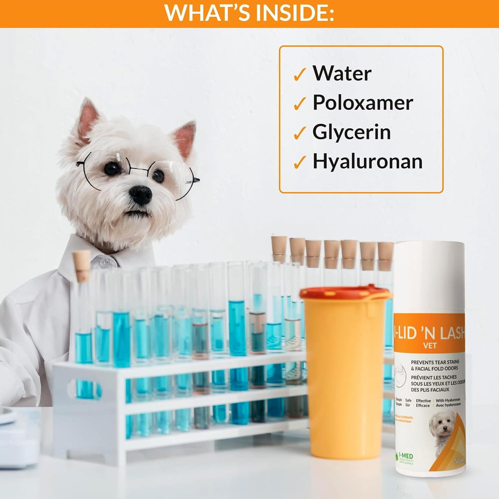 I-LID ’N LASH Vet Pump eyelids clean shows gentle daily hygiene for lashes.