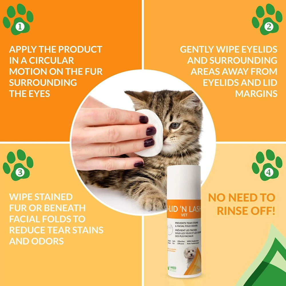 I-LID ’N LASH Vet Pump hyaluronan-ingredient highlights moisturizing cleansing action.