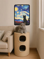 ILIEMOC sisal cat scratcher mat wall attachment—protects furniture while blending with décor
