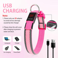 Illumifun adjustable-water-resistant dog collar fits large necks securely.
