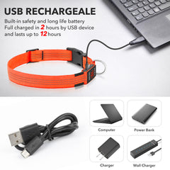 Illumifun LED dog collar charging via micro-USB for long outdoor adventures