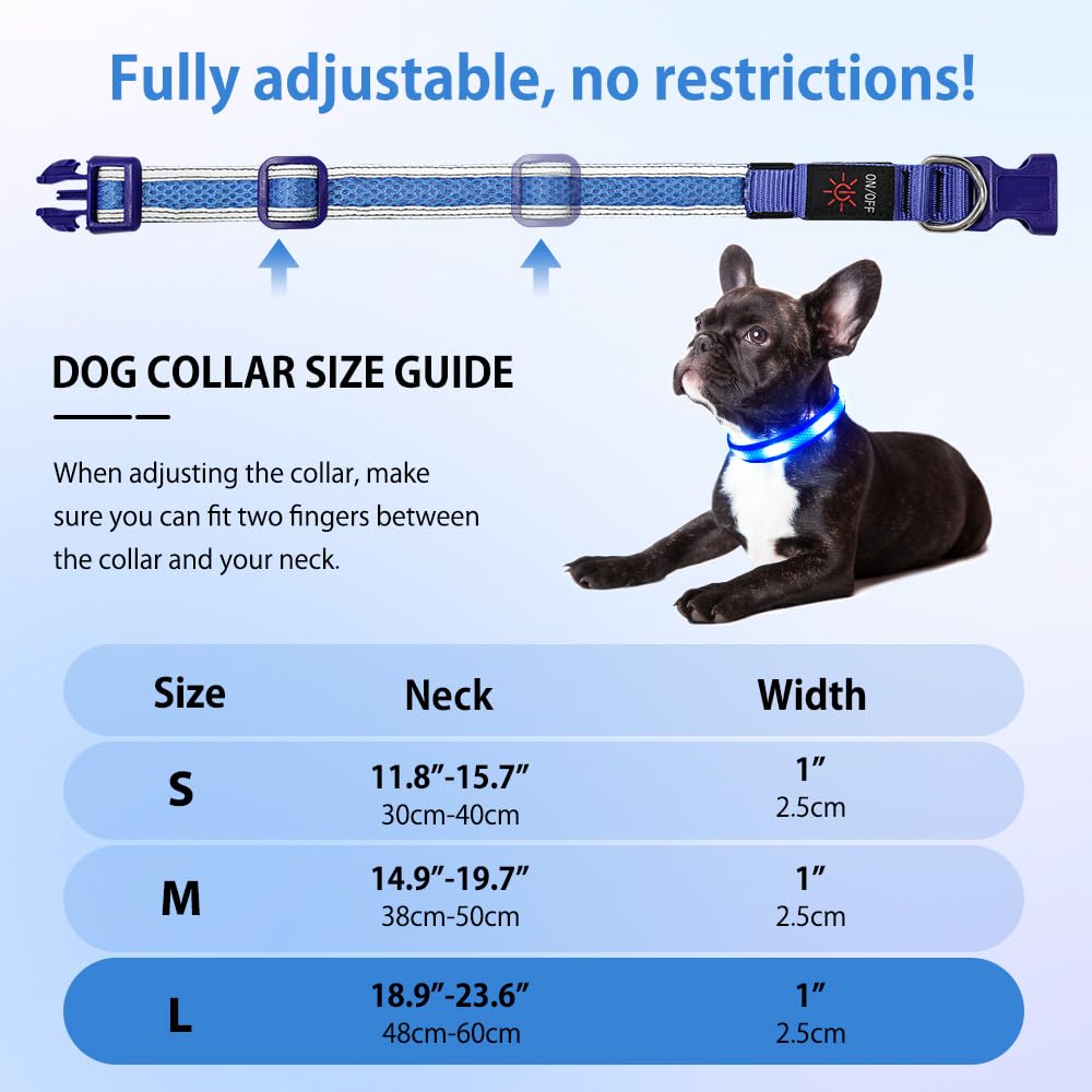 Illumifun LED Dog Collar water-resistant material withstands rain and mud.