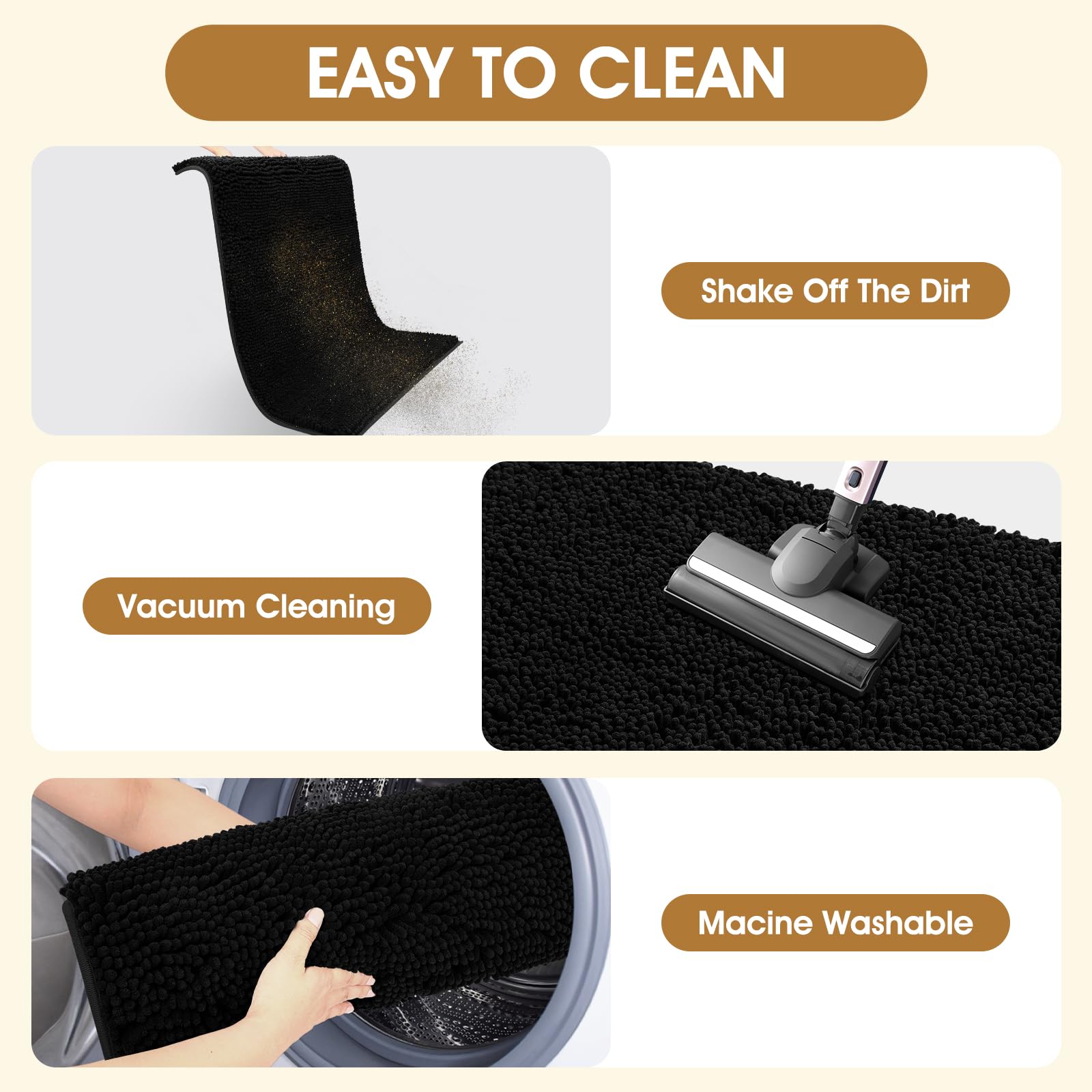 IM HOME Dog Door Mat black on door displays sleek, low-profile design