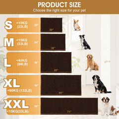 IM HOME dog door mat dense chenille with 2200g/m² for durable door traffic.