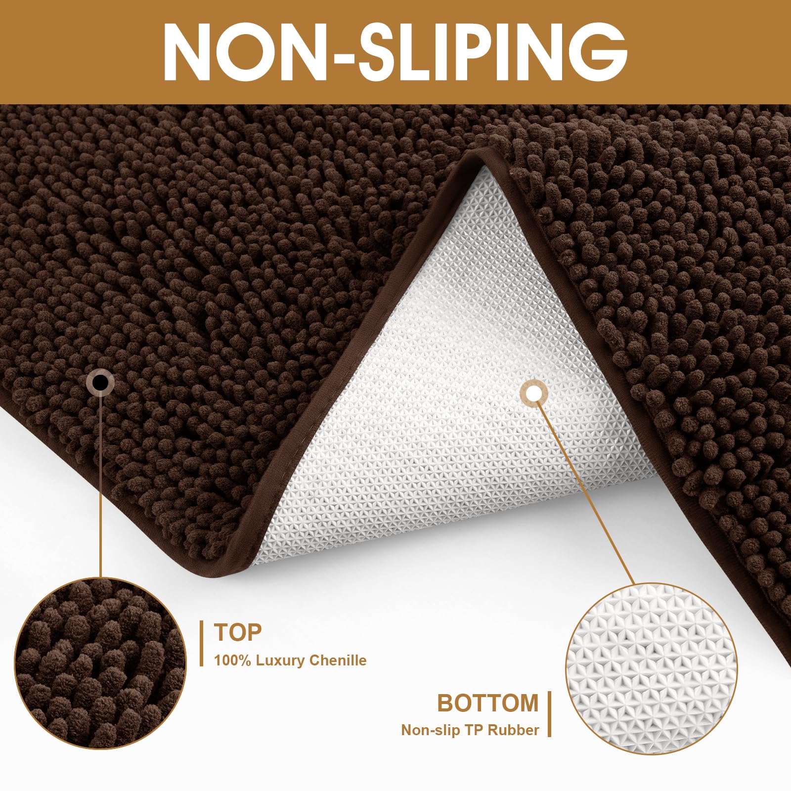 IM HOME dog door mat natural rubber backing keeps it securely in place.