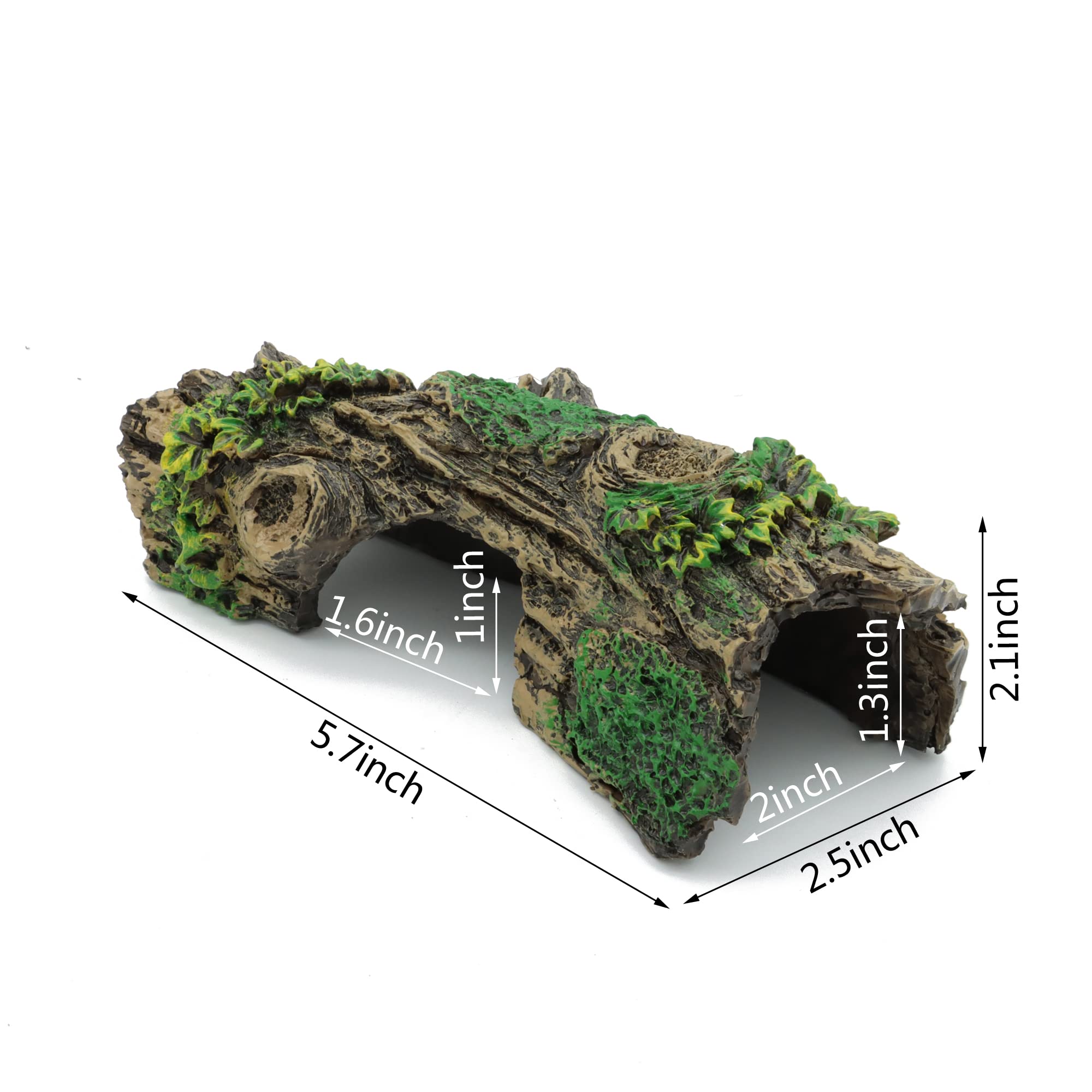 JIH Resin Hollow Tree Trunk Aquarium Ornament | Bettas House Cave Wood Decor HS-SP207