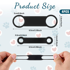 Styquenzer dog tag rubber band large size fits bigger collars securely