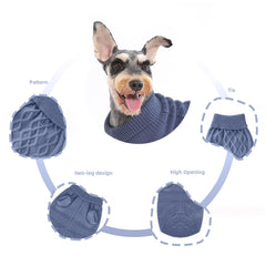 MengMengDa Small Dog Warm Winter Sweater Pet Clothes Knitwear for Small to Medium Breeds Dog Outfits (Dark Blue S)