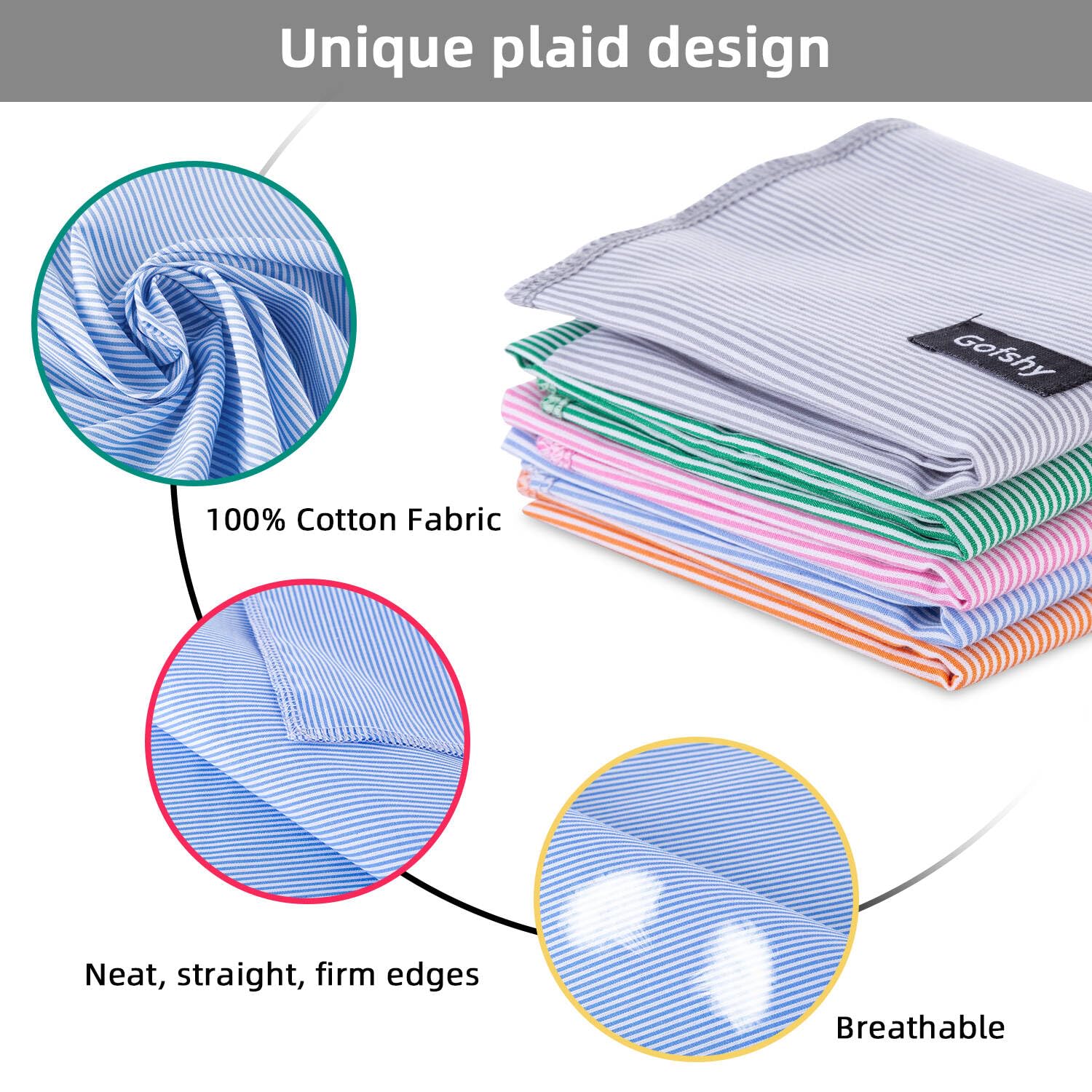 Gofshy Boy Dog Bandanas Blue Stripes Printing Adjustable Dog Breed Bib Cute Cotton Scarf Handkerchief for XLarge&Large Dogs