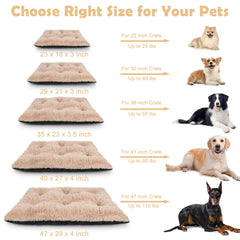 JOEJOY Large Dog Bed Crate Pad – Plush Washable 40 x 27