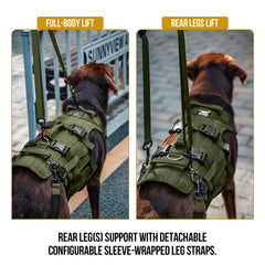 OneTigris dog lift harness chest piece close-up reveals front support