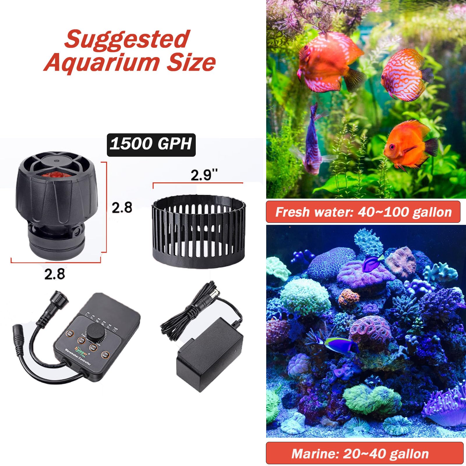 Hygger fish-guard protection keeps small aquatic life safe from the impeller.