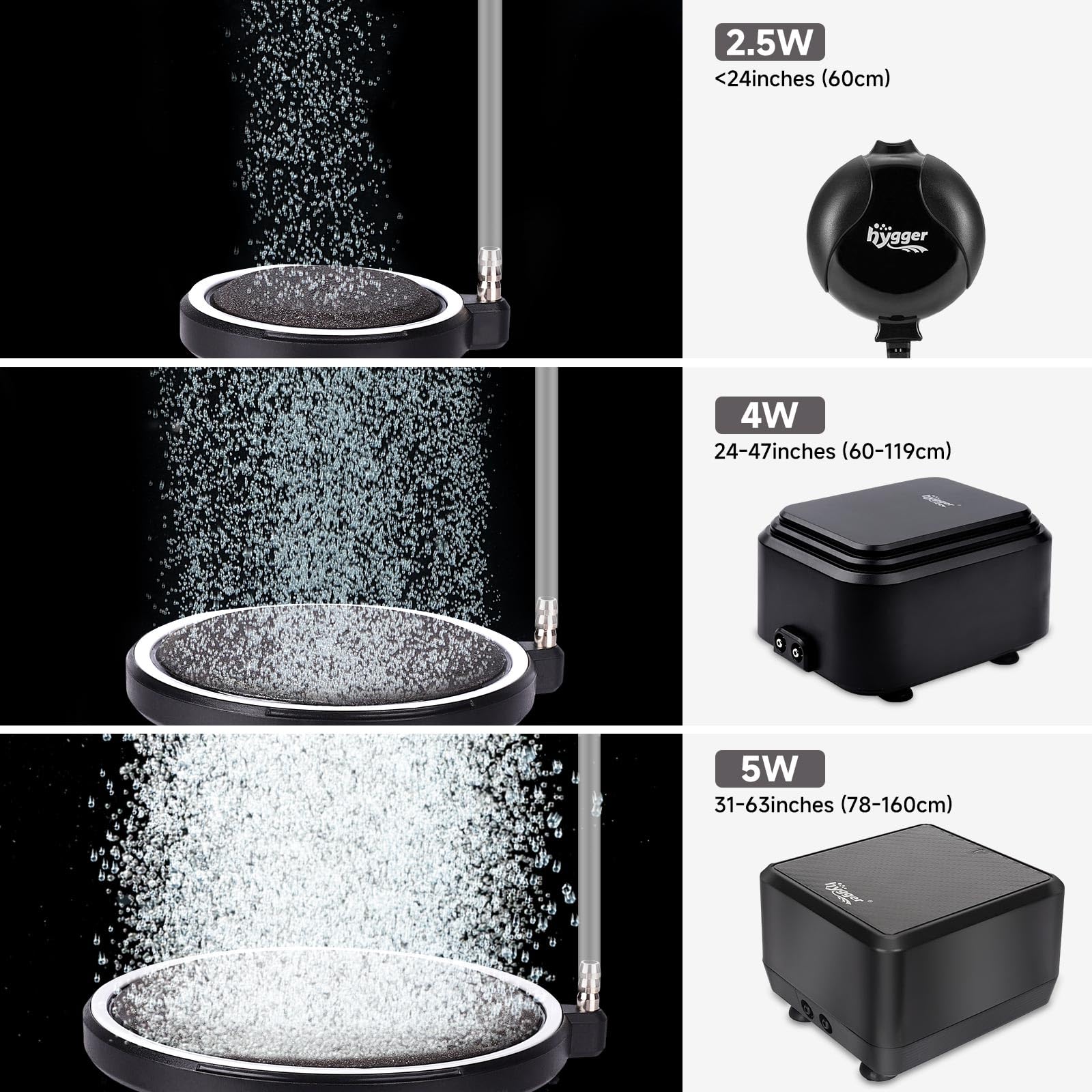 hygger air stone suitable for freshwater and saltwater tanks, versatile use