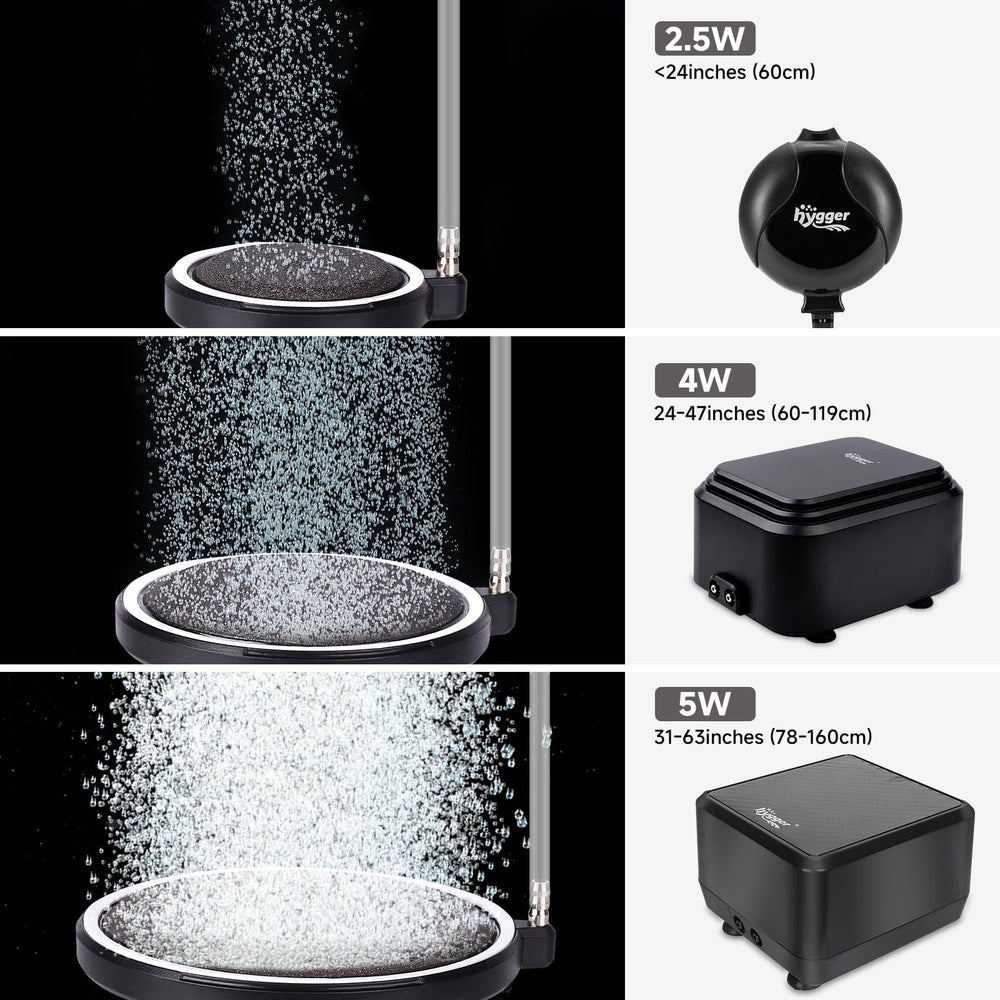 hygger air stone suitable for freshwater and saltwater tanks, versatile use
