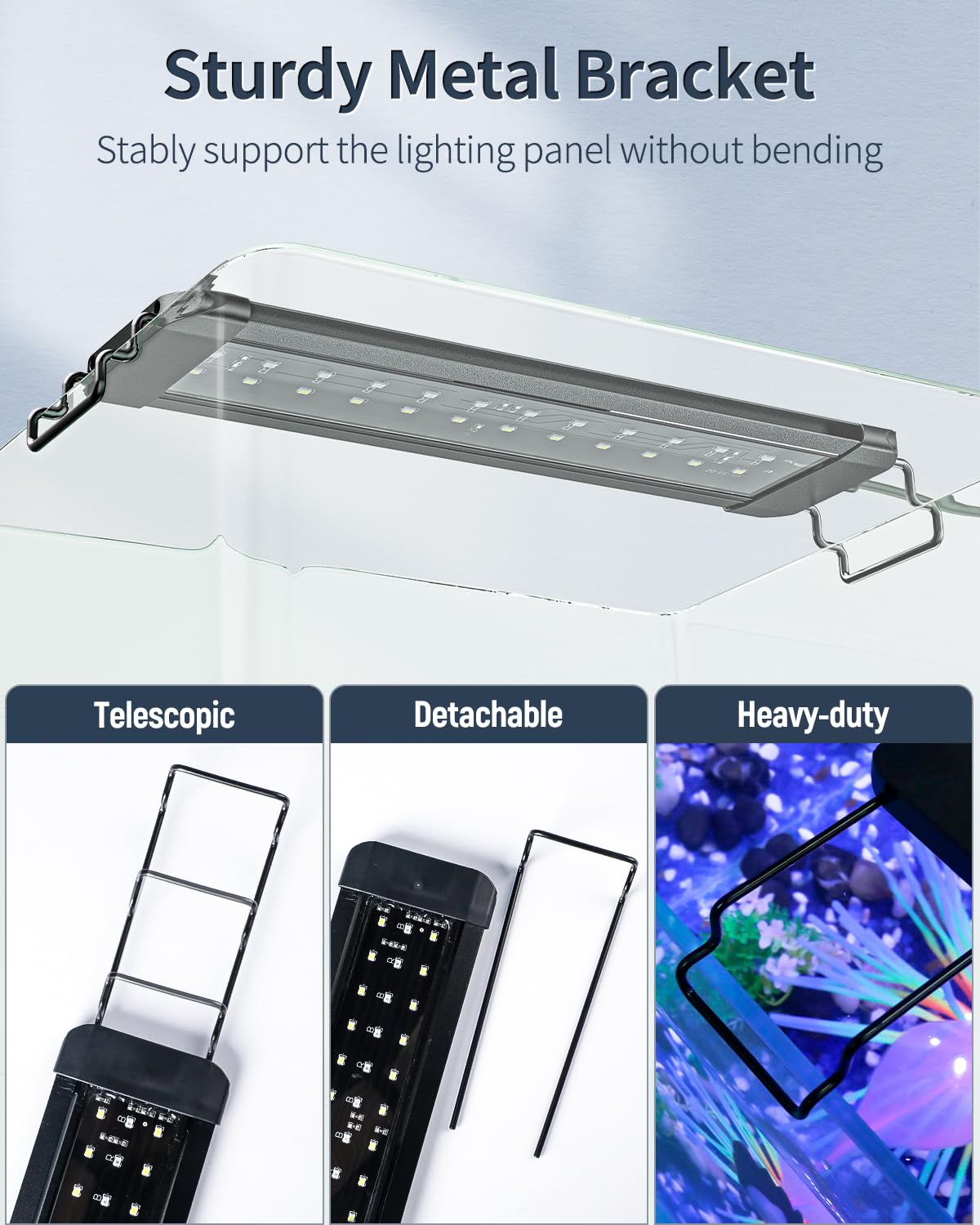 Pawfly 11W Aquarium Light for 12-18 Inch Tanks | Full Spectrum LED with Day/Night Modes