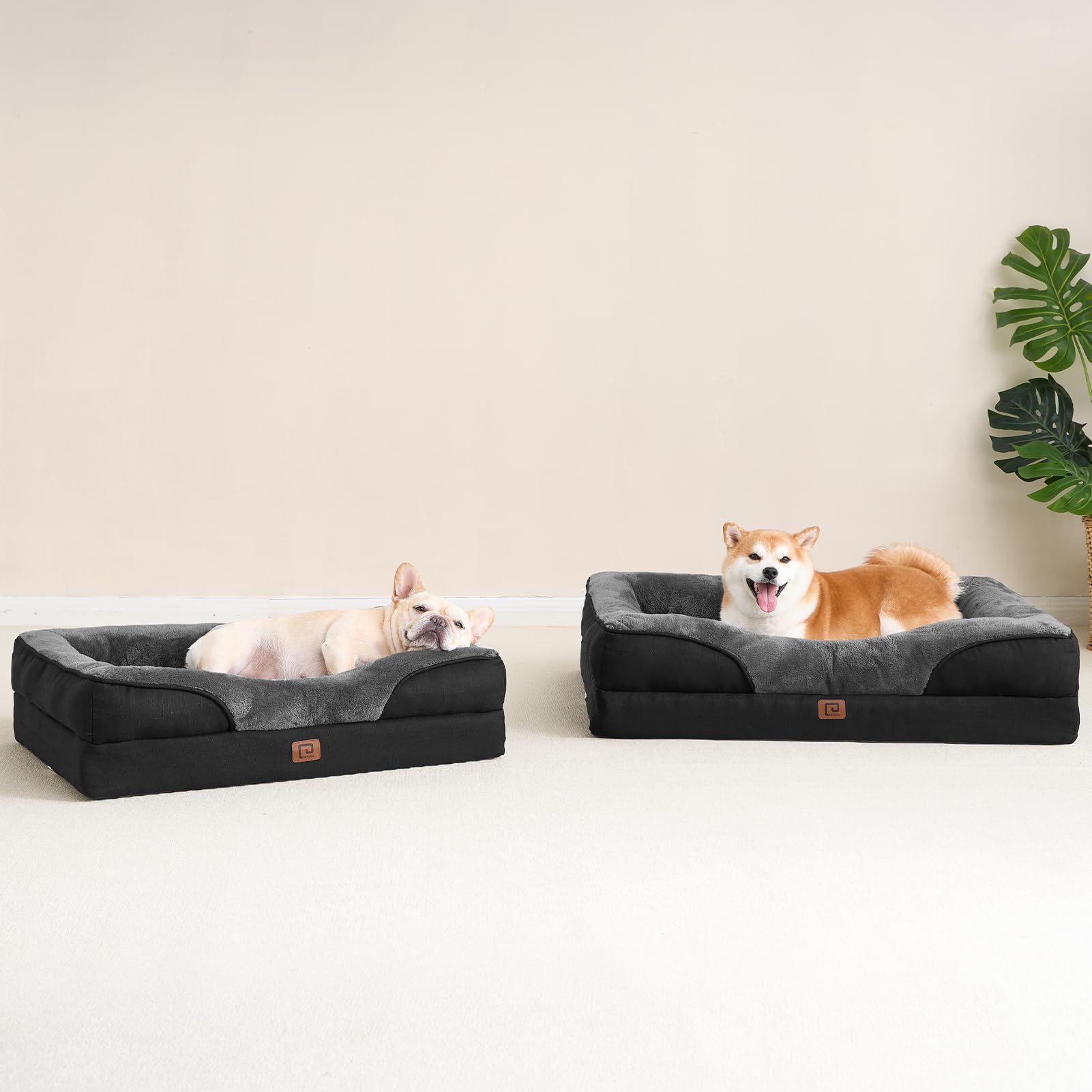 EHEYCIGA Memory Foam Dog Bed for Large Dogs – Orthopedic Sofa with Waterproof Liner & Removable Cover
