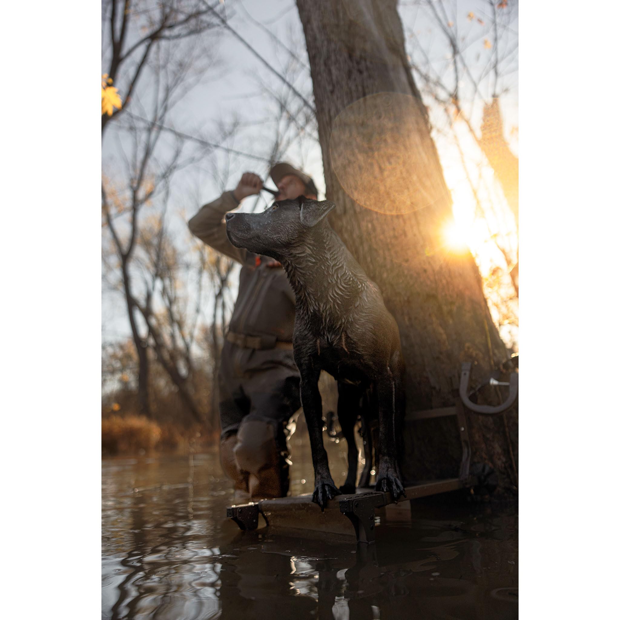 Momarsh Ramp Stand | Foldable Dog Ladder Platform for Waterfowl Hunting Training | Adjustable Pet Trainer Stand | Duck Retriever Instruction Blind | Portable Dura-Mesh Timber or Boat System
