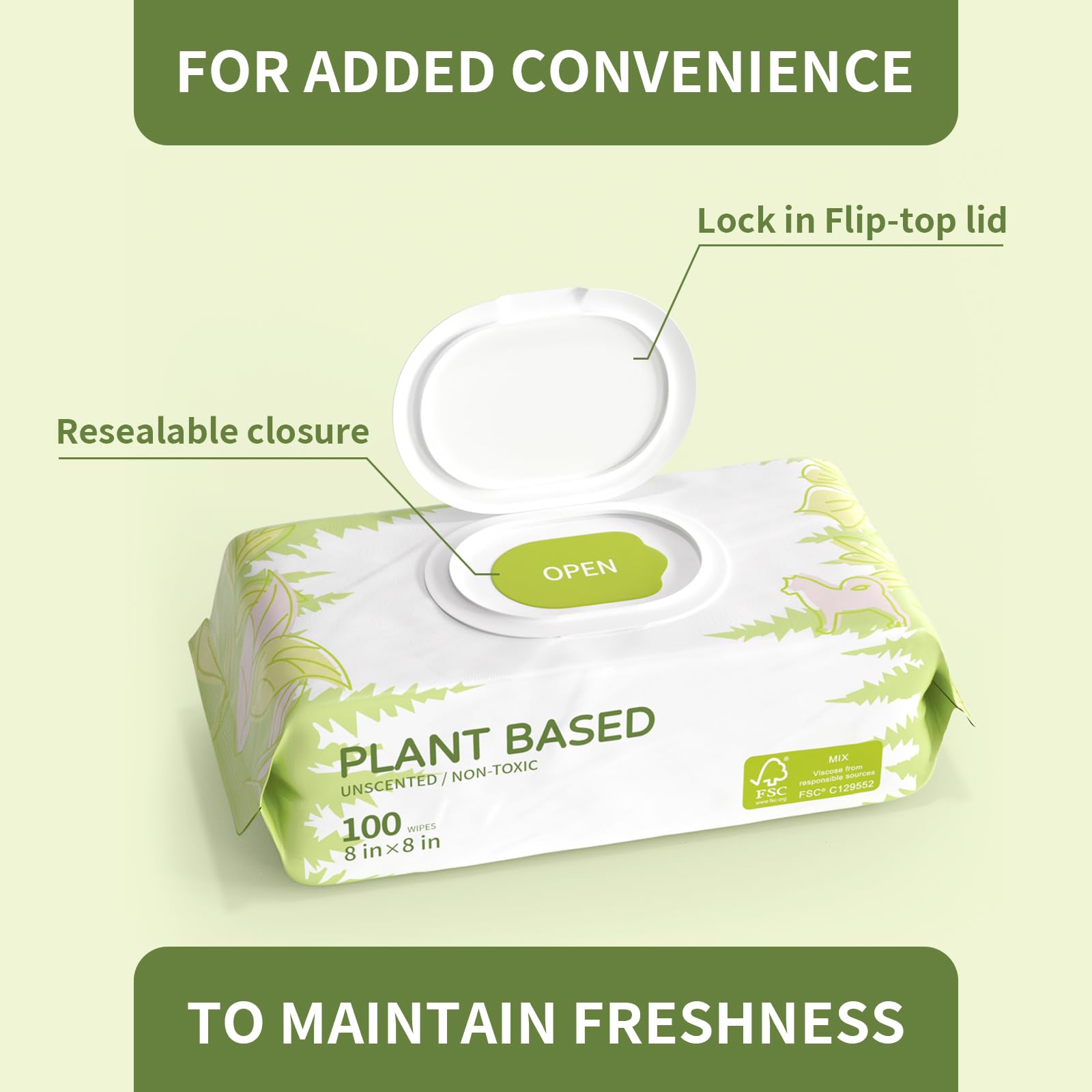 IMMHABI compostable dog wipes eco-friendly option for daily pet cleanup.