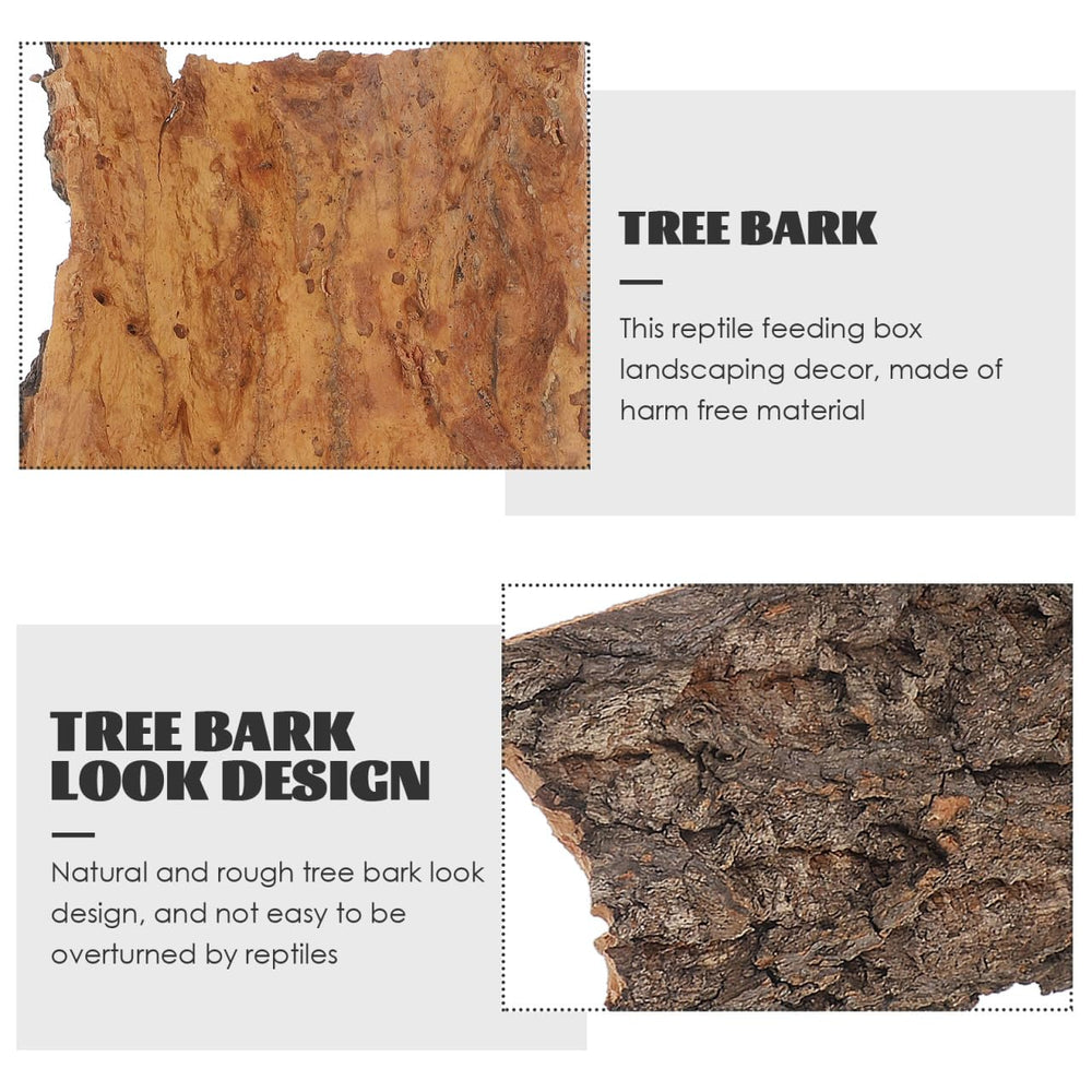IMIKEYA natural tree bark decor 5 enhances terrarium aesthetics while supporting climbing.