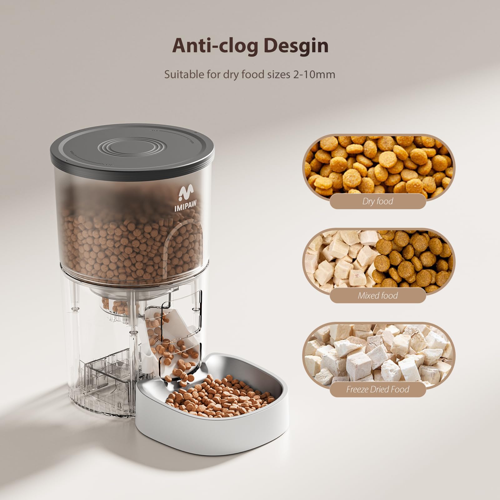 IMIPAW automatic cat feeder desiccant bag helps keep food fresh
