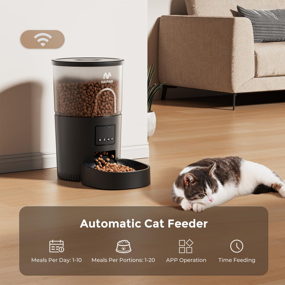 IMIPAW cat drinking fountain mode illustration promotes hydration with appealing water flow