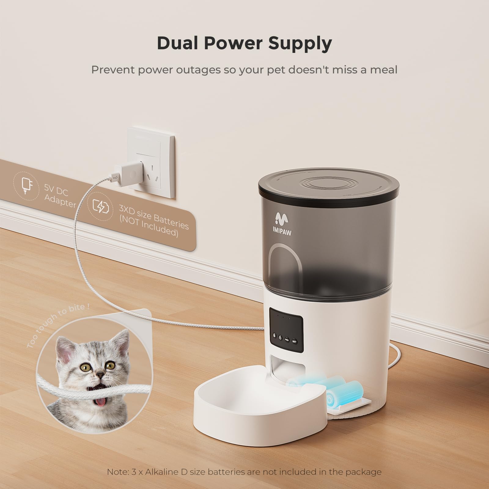 IMIPAW sealed lock lid prevents spills and access to food