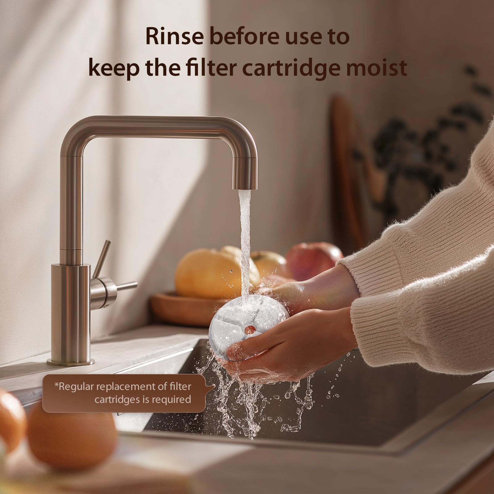 IMIPAW cat fountain in action shows smooth, low-noise water flow.