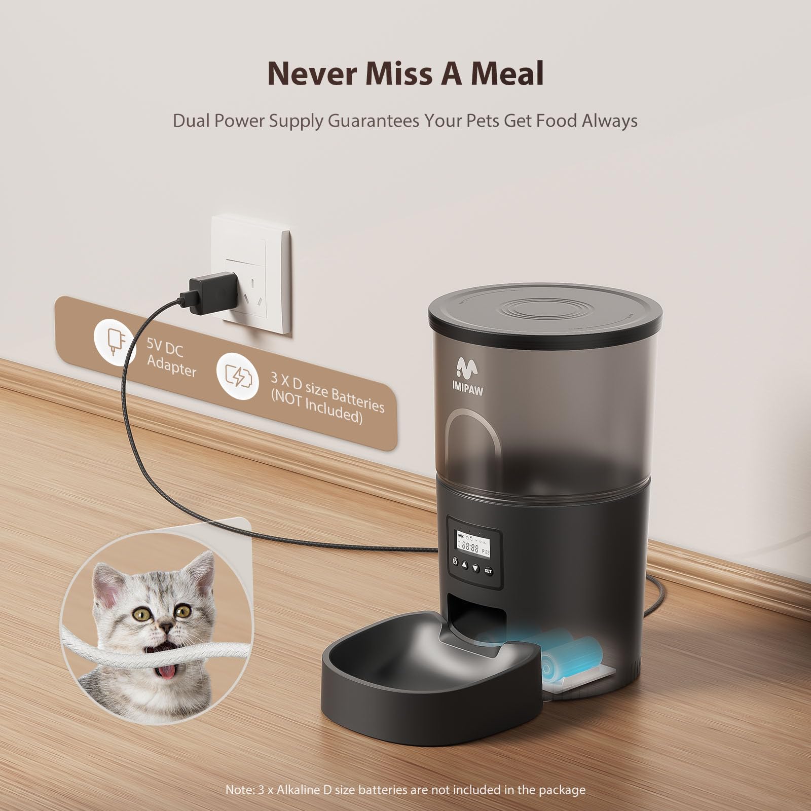IMIPAW desiccant bag inside keeps kibble fresh between meals.