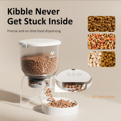 IMIPAW PET automatic cat feeder airtight lid preserves freshness and aroma of kibble.