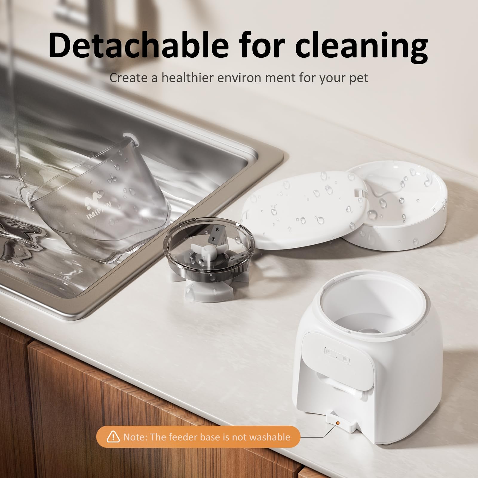IMIPAW PET Automatic Cat Feeder WiFi airtight container preserves freshness