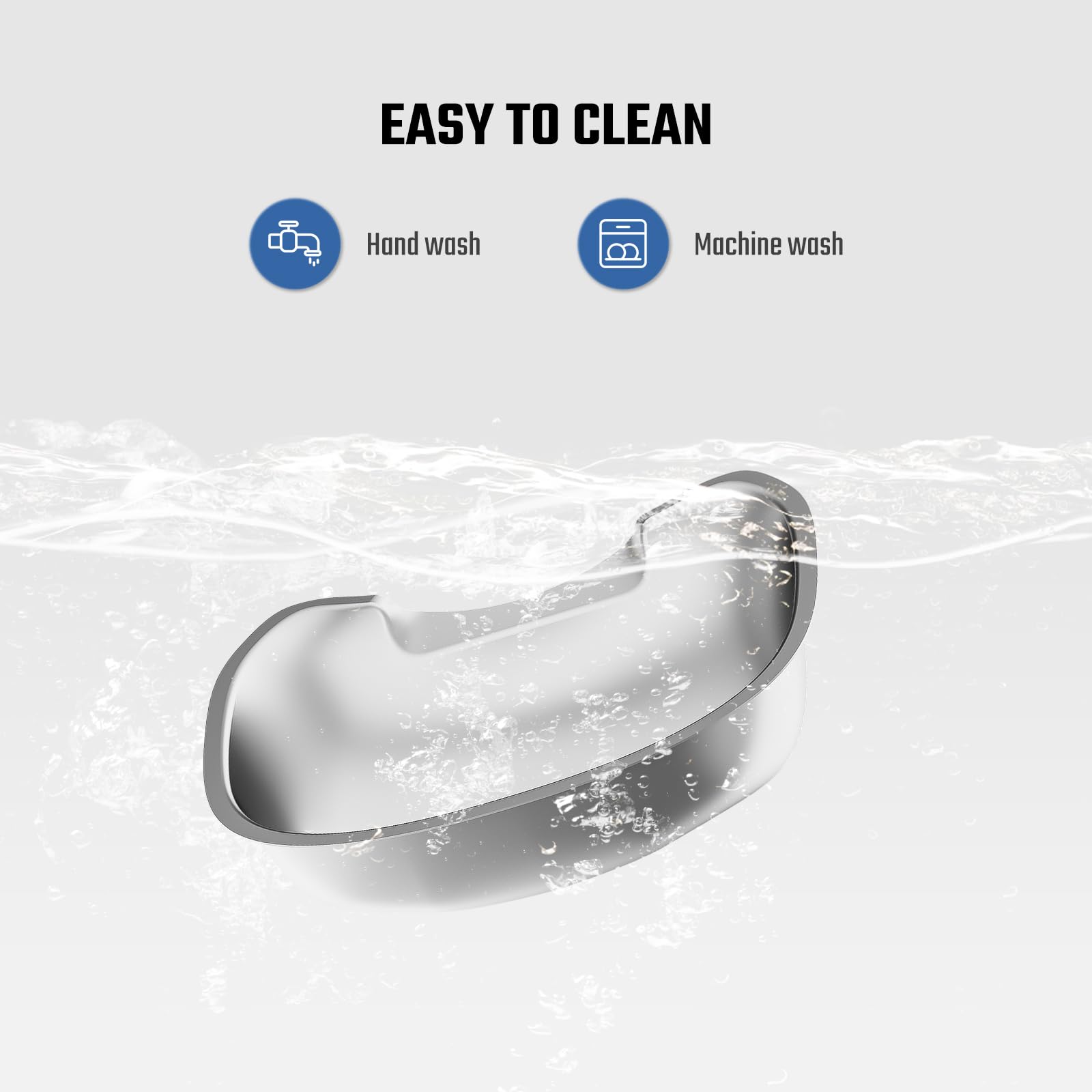 IMIPAW stainless steel cat bowl easy-clean polish demonstrates quick rinse and long-lasting finish