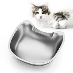IMIPAW stainless steel cat bowl front view shows durable, rust-resistant construction for daily use