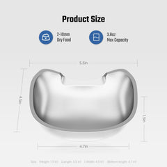 IMIPAW stainless steel cat bowl whisker-friendly edge supports calm, comfortable feeding for whiskered cats