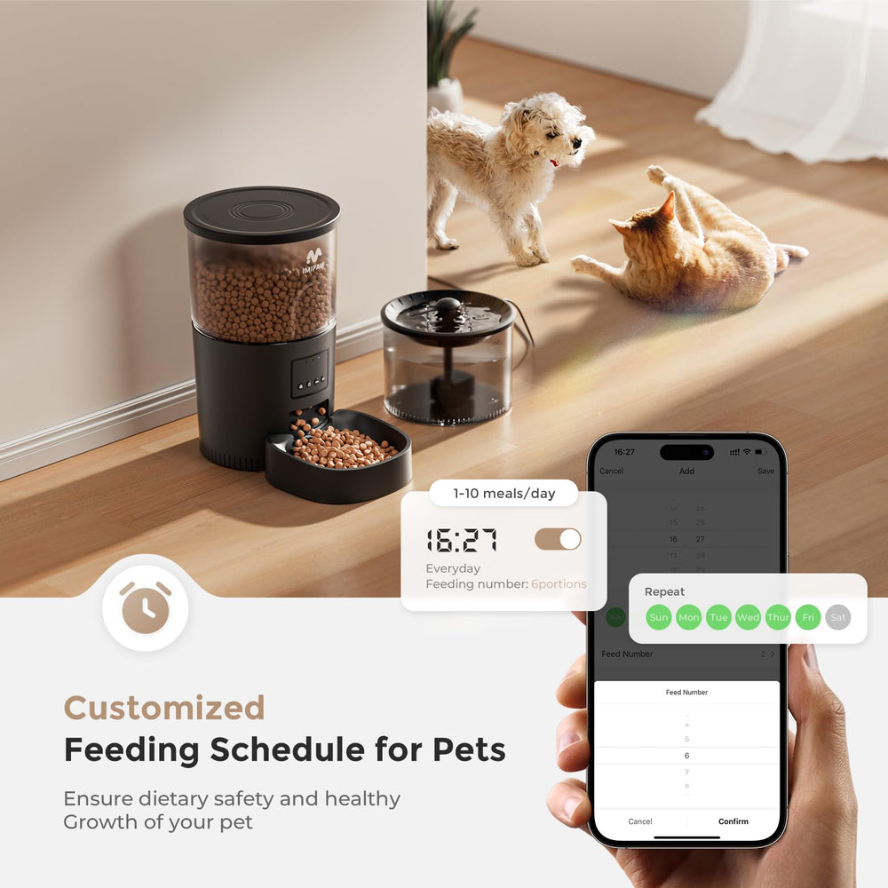 IMIPAW water dispenser with filtration system highlights clean, fresh-tasting water for pets