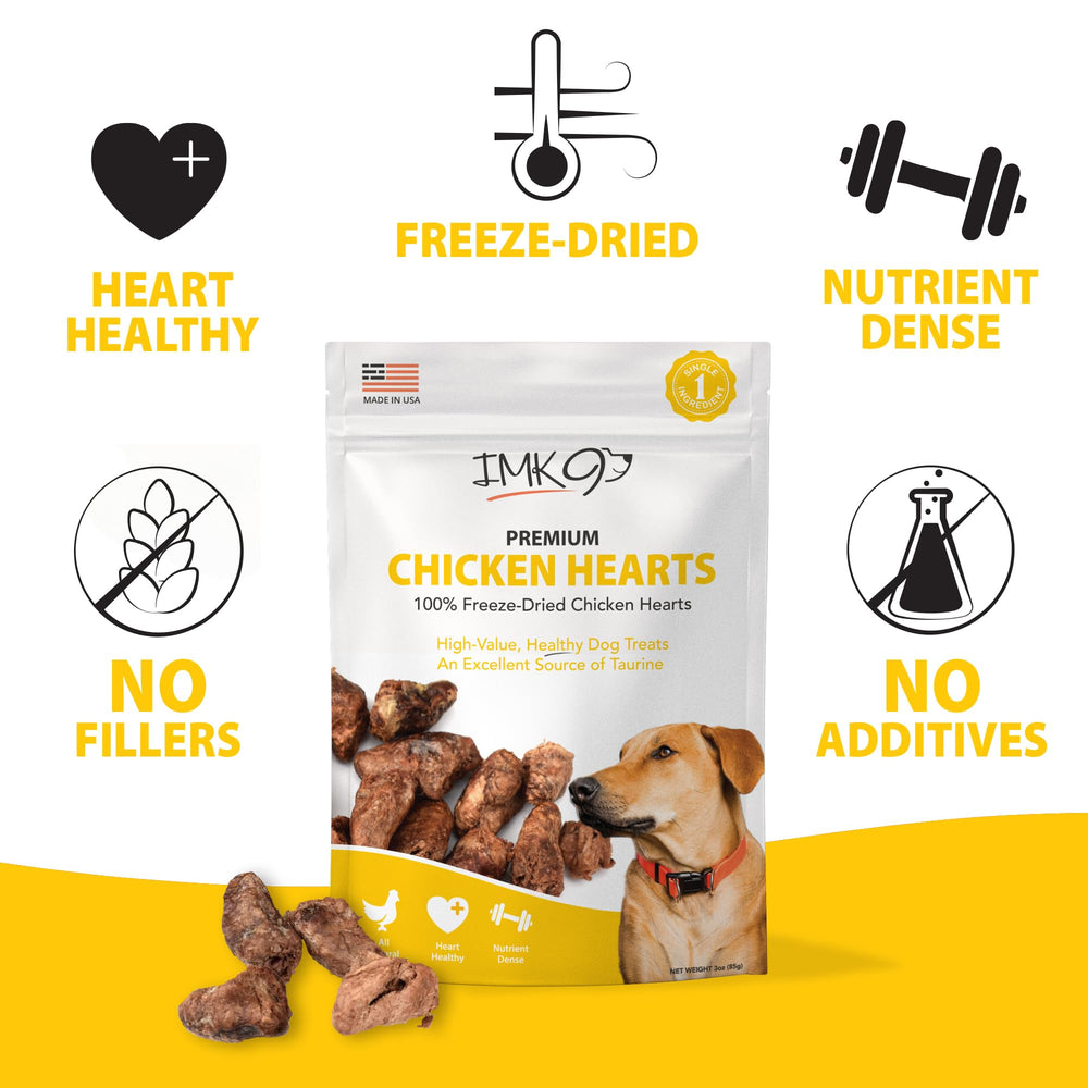 IMK9 grain-free dog treat; easy to digest, hypoallergenic option.