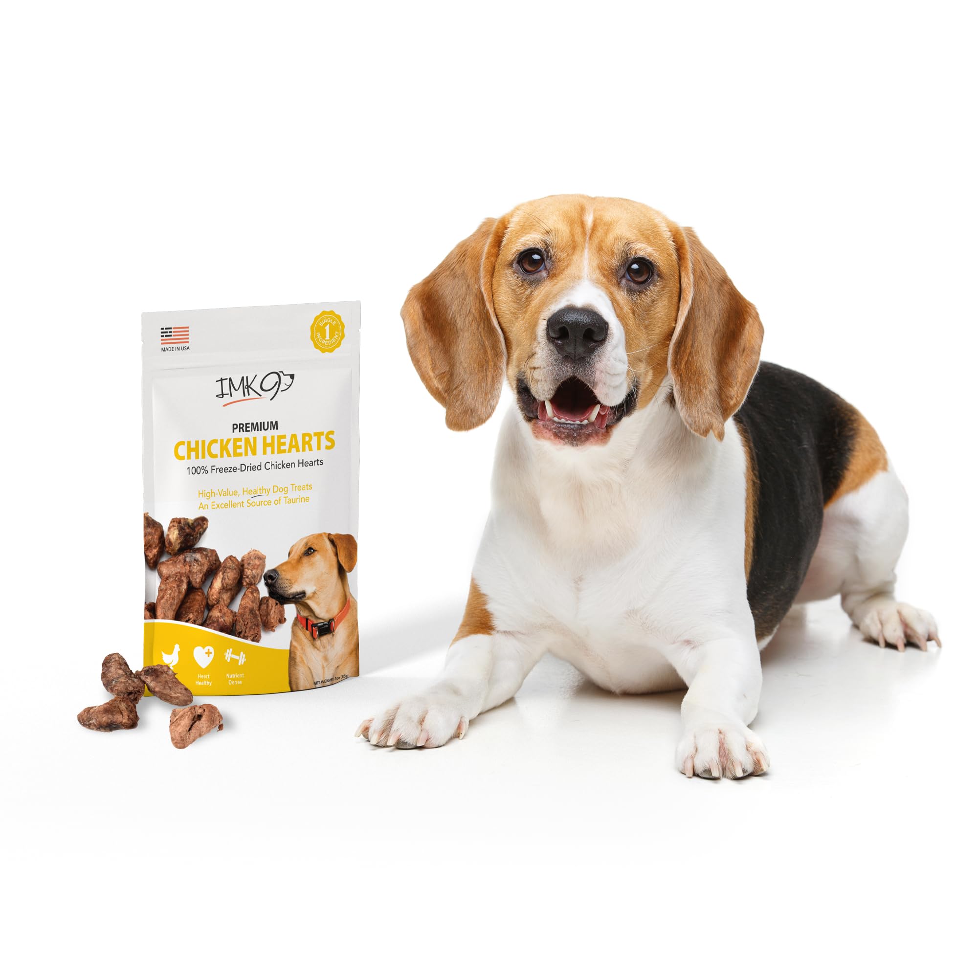 IMK9 made-in-usa pet treat; proudly crafted in the USA.