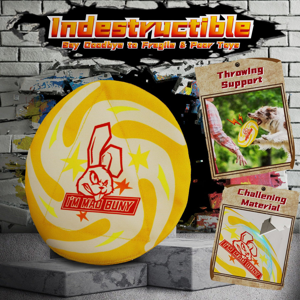 IMMADBUNY bright yellow ball for energetic fetch and bite friendly play