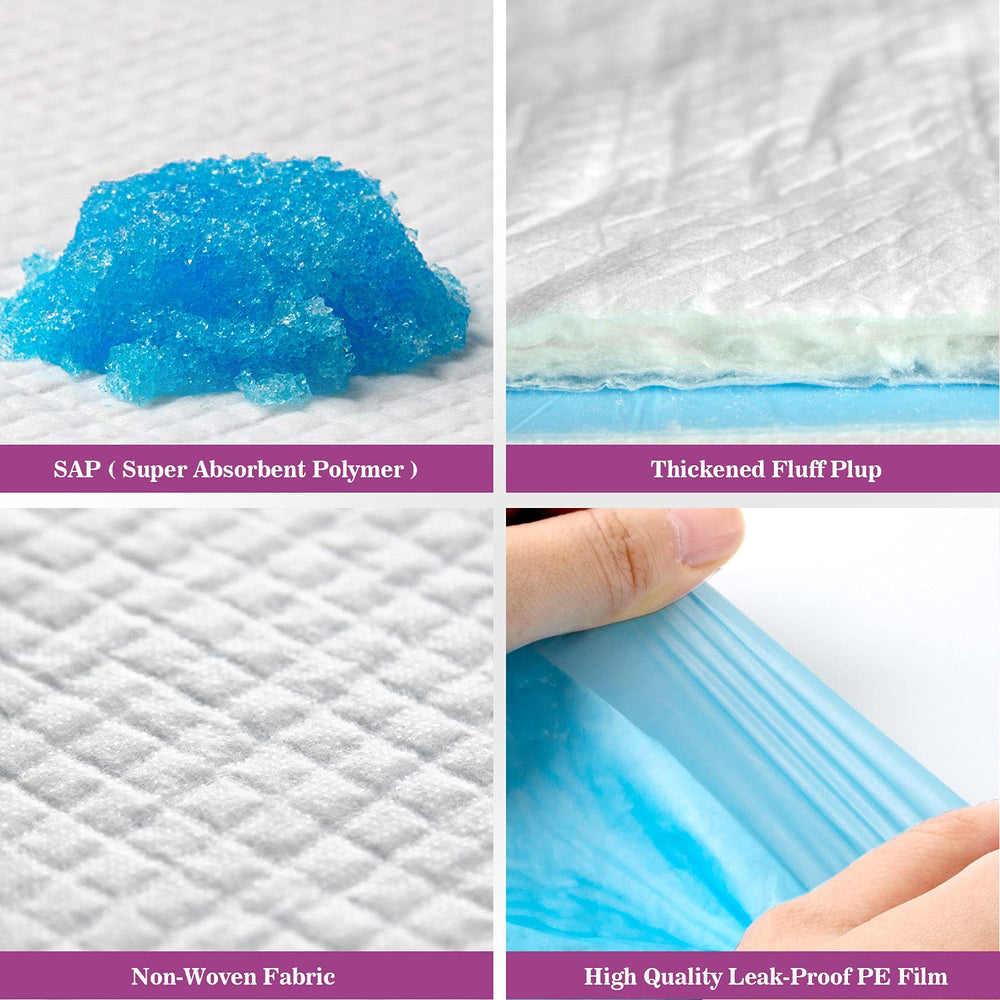 IMMCUTE leak-proof border closeup demonstrates floor protection from leaks