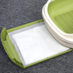 IMMCUTE litter pad with durable PE backing to prevent tearing.
