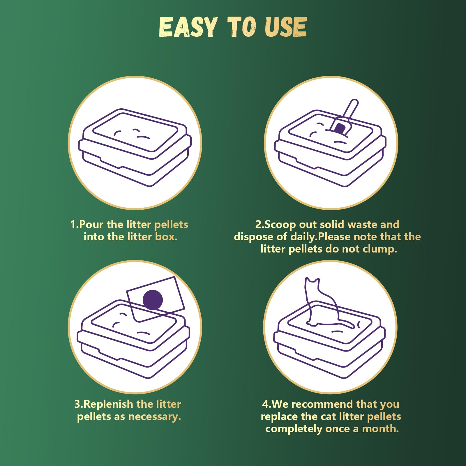 IMMCUTE non-clumping design enabling easy cleanup and quick tidying