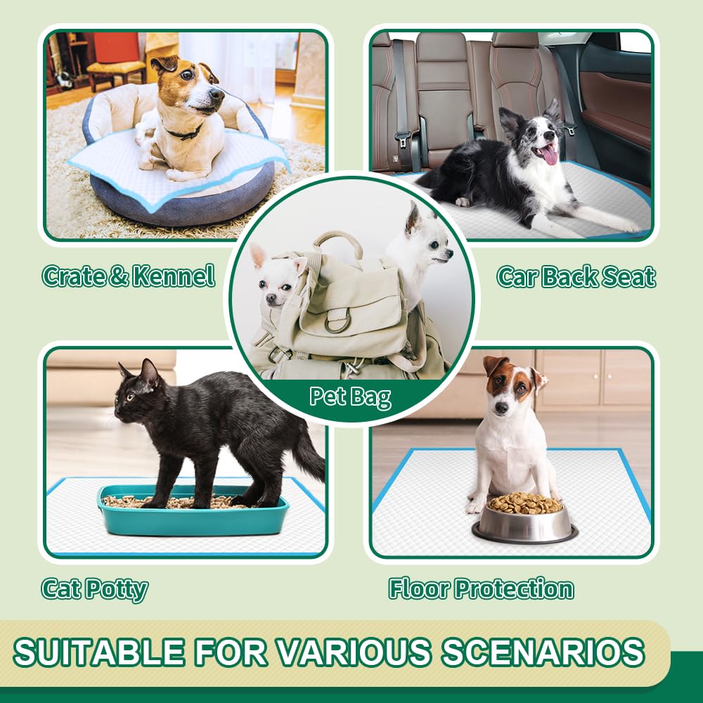 IMMCUTE puppy pads suitable for puppies, seniors, cats and rabbits.