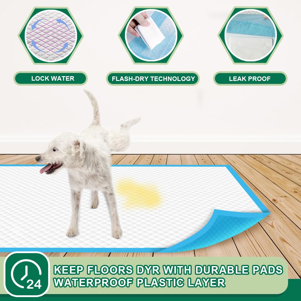 IMMCUTE puppy pads leak-proof backing—protects floors from accidents.