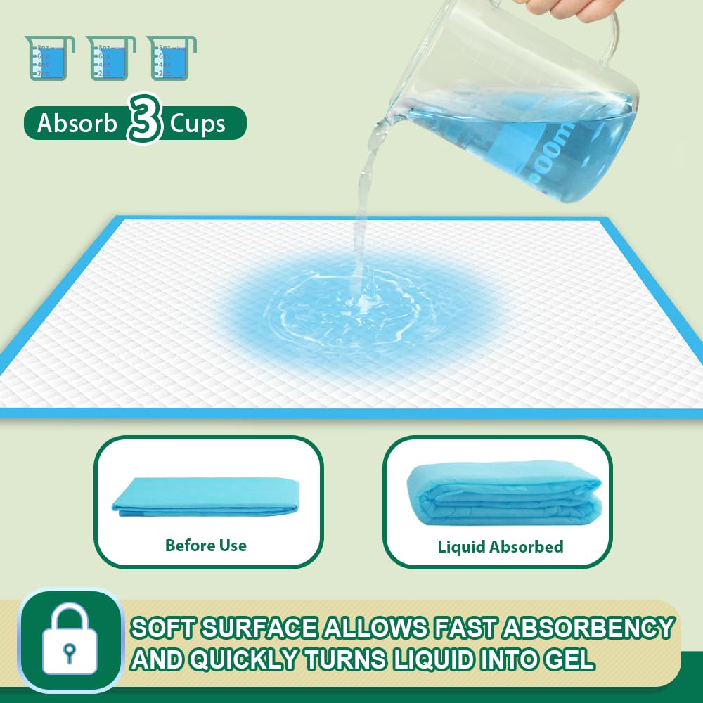 IMMCUTE puppy pads quick-dry technology—prevents tracking and odors after use.