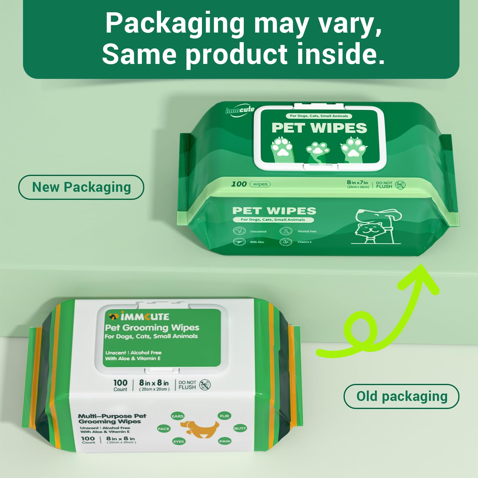 IMMCUTE sealed container showing reseal feature for long-lasting freshness.
