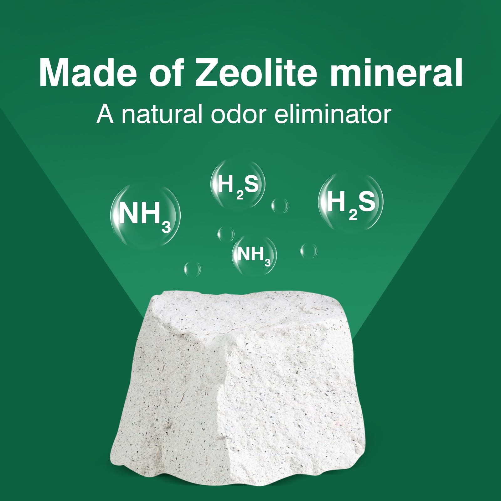 IMMCUTE higher surface area improves odor absorption in pellets.