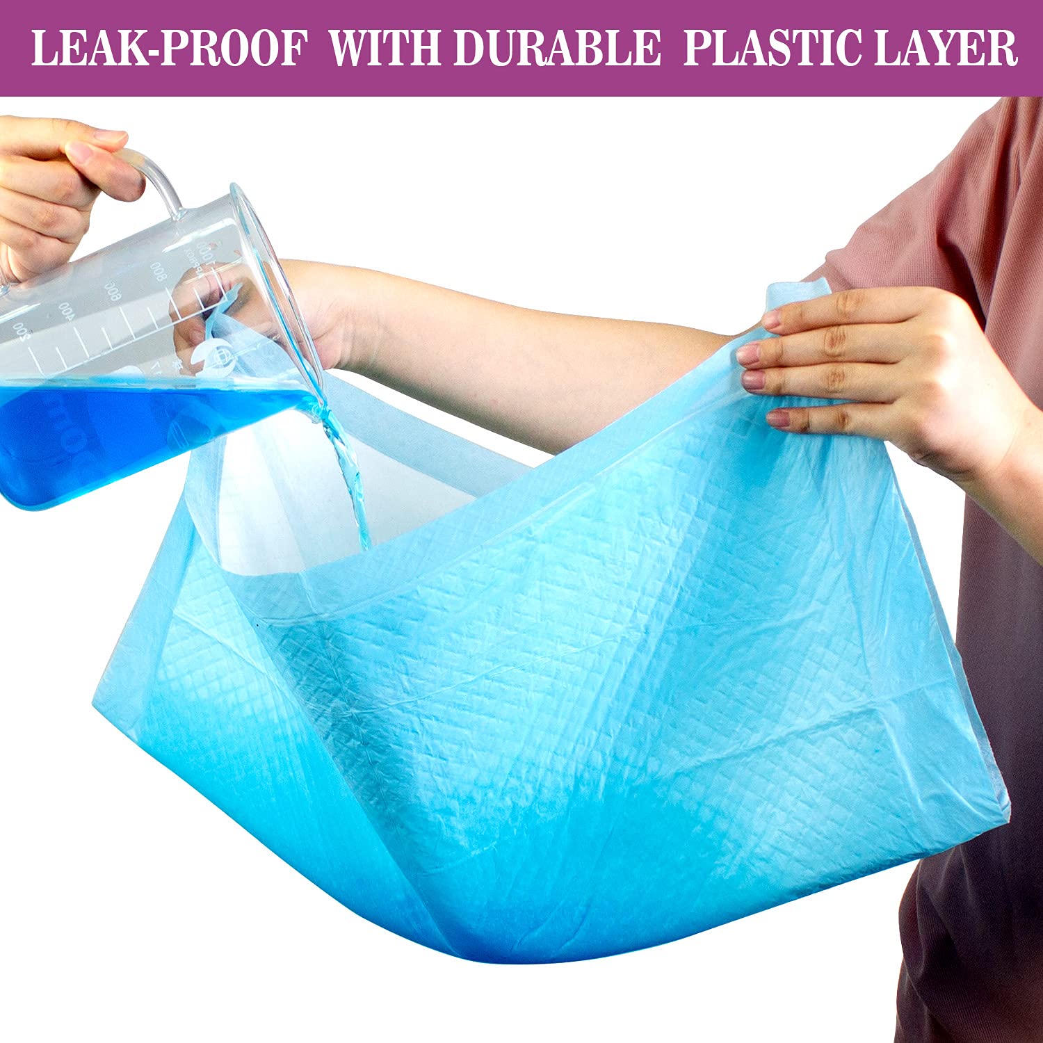 IMMCUTE six-layer core close-up demonstrates superior absorbency.