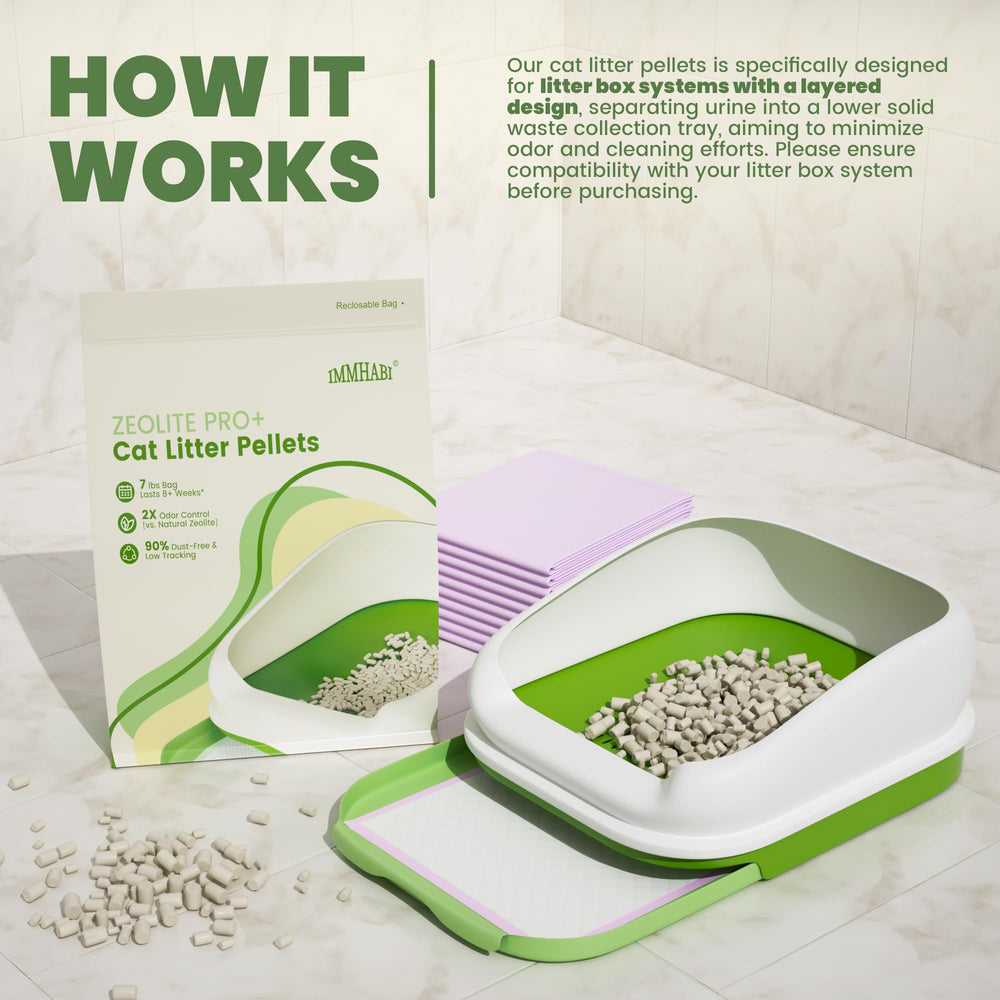 IMMHABI Cat pee pads 10-count with strong absorption for extended freshness.